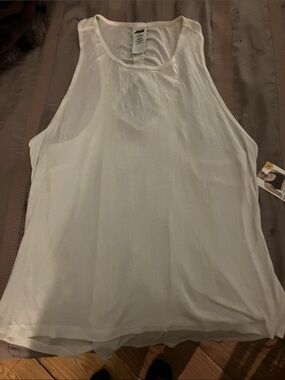 Avia White Ribbed Tank Top